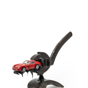 CAR CRASHED  - FERRARI SCULPTURE
