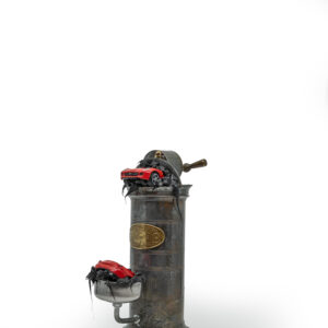 CAR CRASHED - FERRARI SCULPTURE