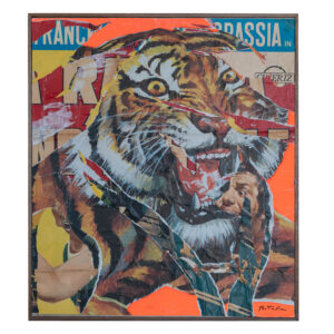"Tiger" Original Mixed Media Décollage Artwork